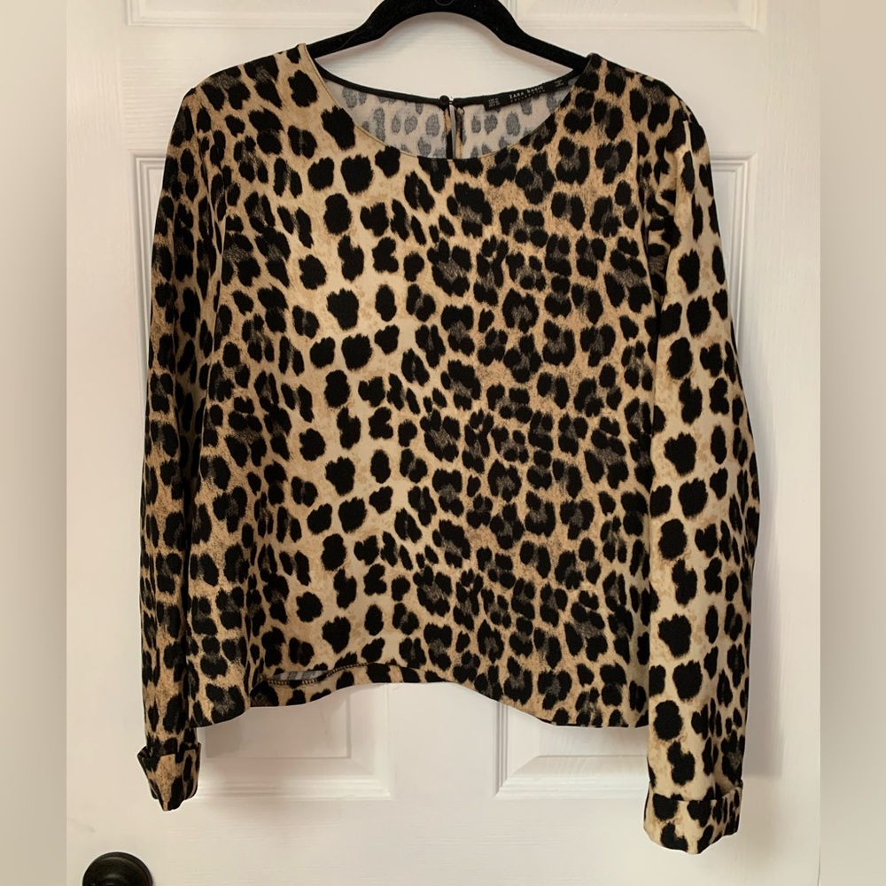 Leopard crepe top in gorgeous leopard print XL